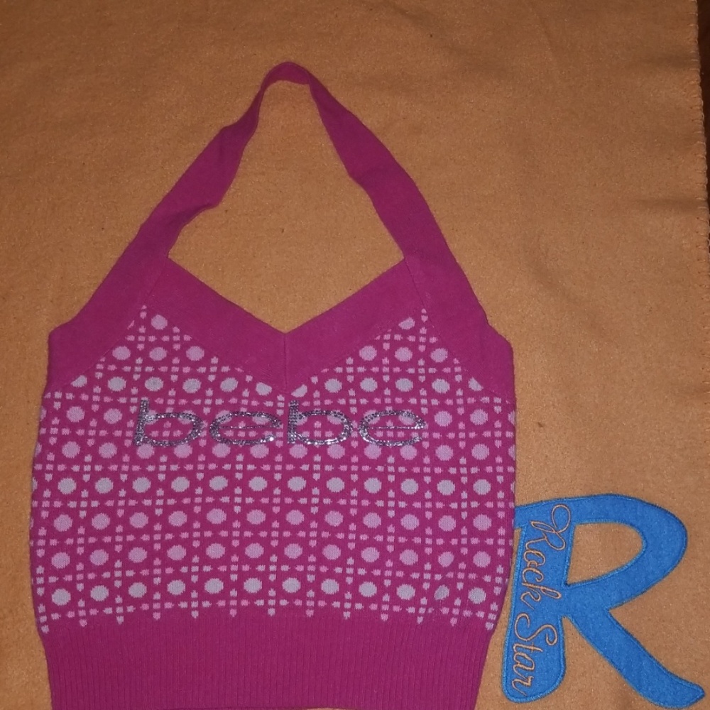 Babe xsmall halter crop top.